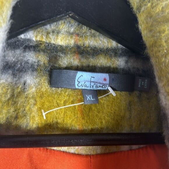 EVA FRANCO FOR ANTHROPOLOGIE CAMILLE FAUX FUR COAT IN GREY MULTI XL NEW - Picture 4 of 8